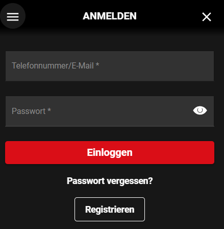 SlotMagie Login-Block mit Feldern